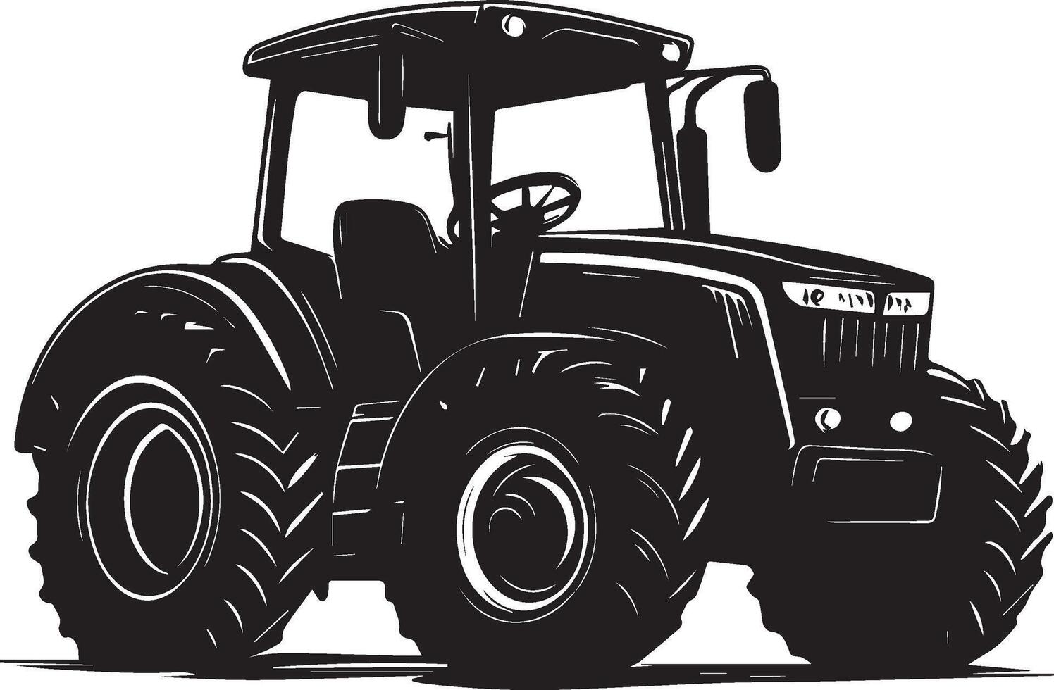 Silhouette of a simple tractor agriculture vector
