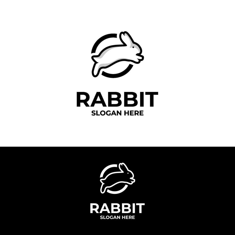 bunny rabbit logo design vector