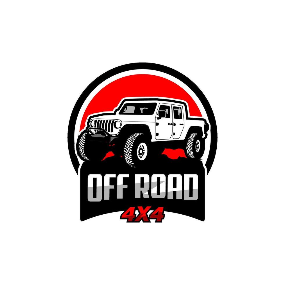 adventure truck off road car 4x4 logo template vector