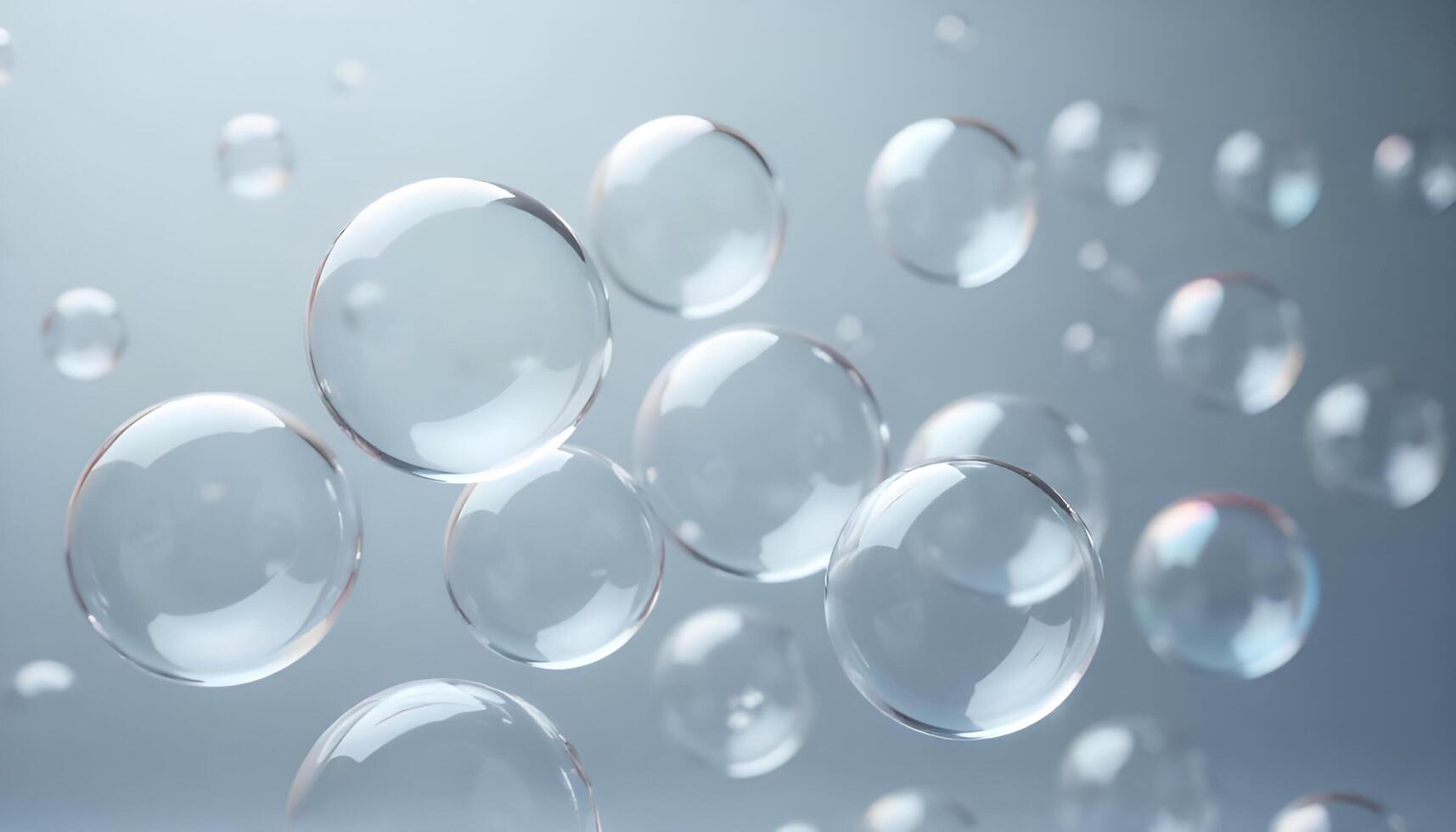 a group of bubbles floating in the air photo