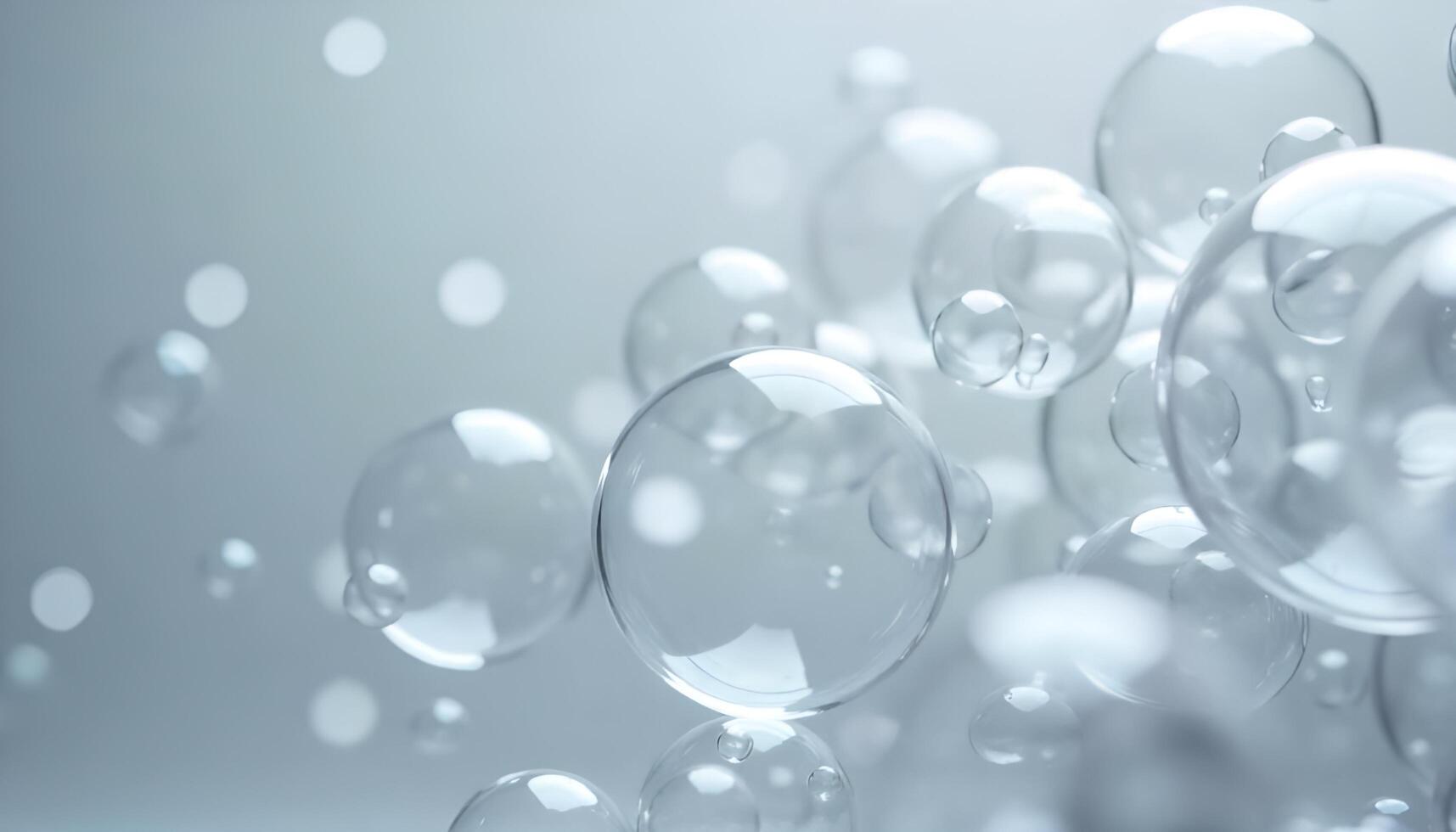 a group of bubbles floating in the air photo