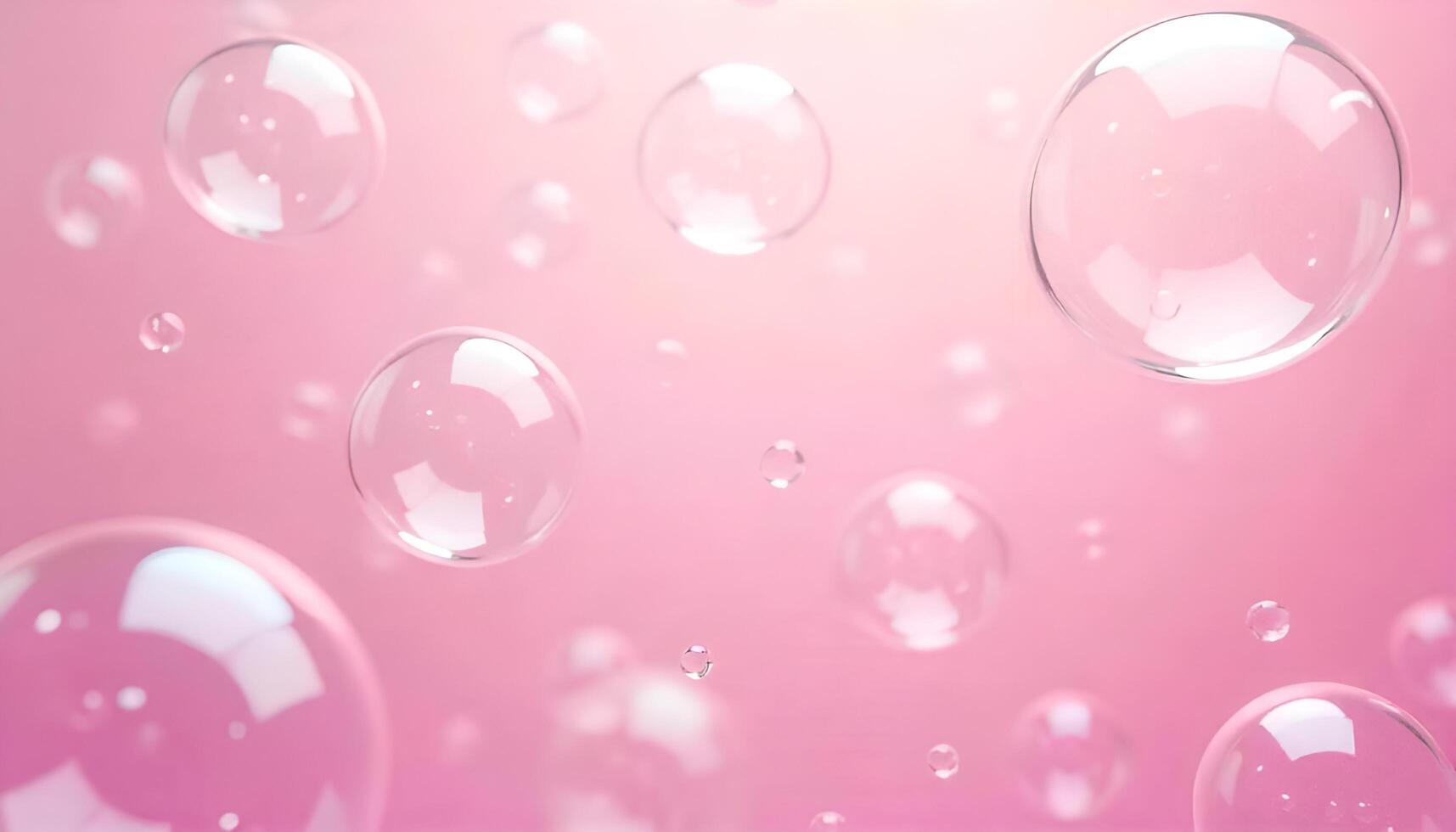 bubbles on pink background photo