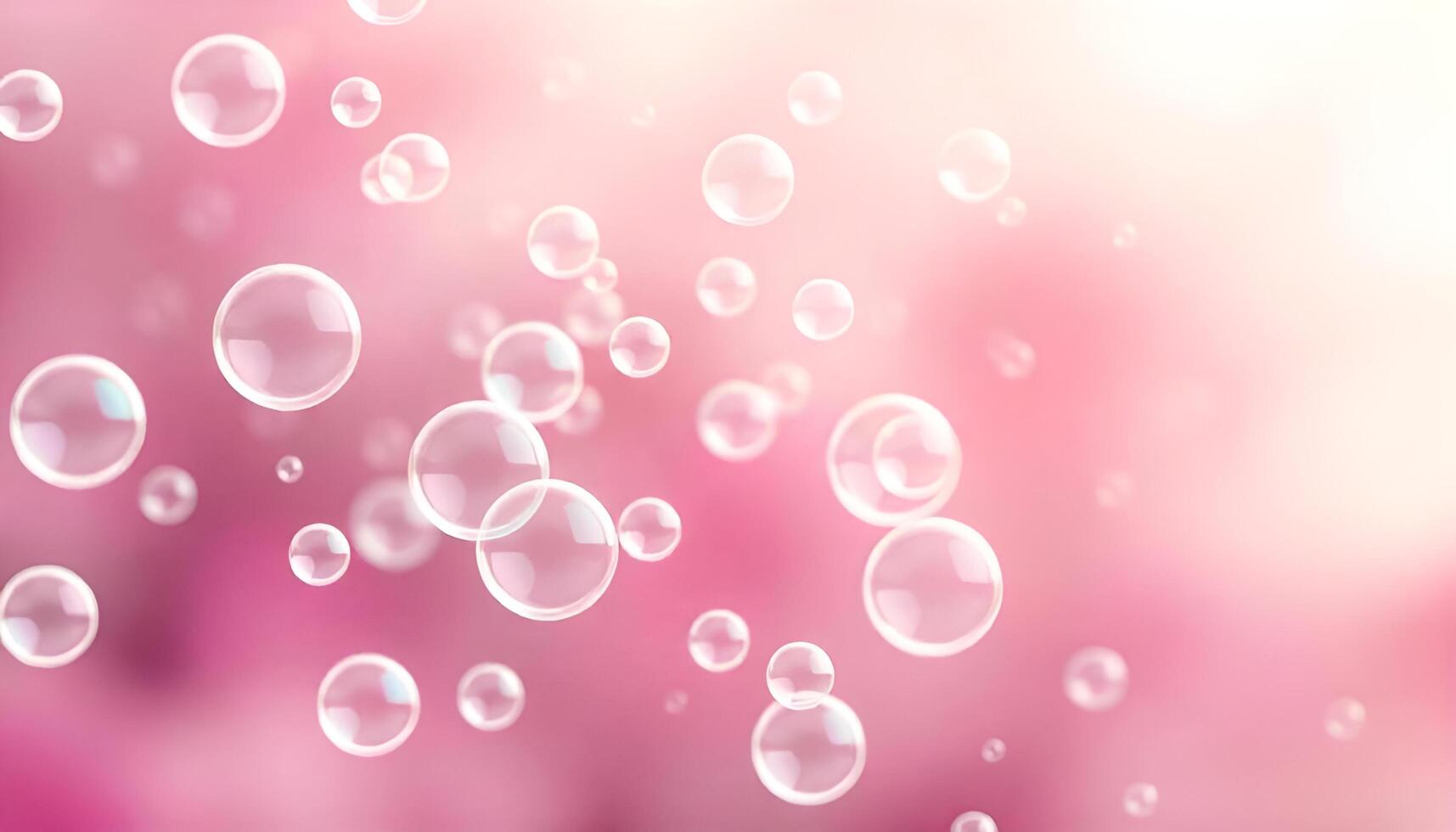 bubbles on pink background photo