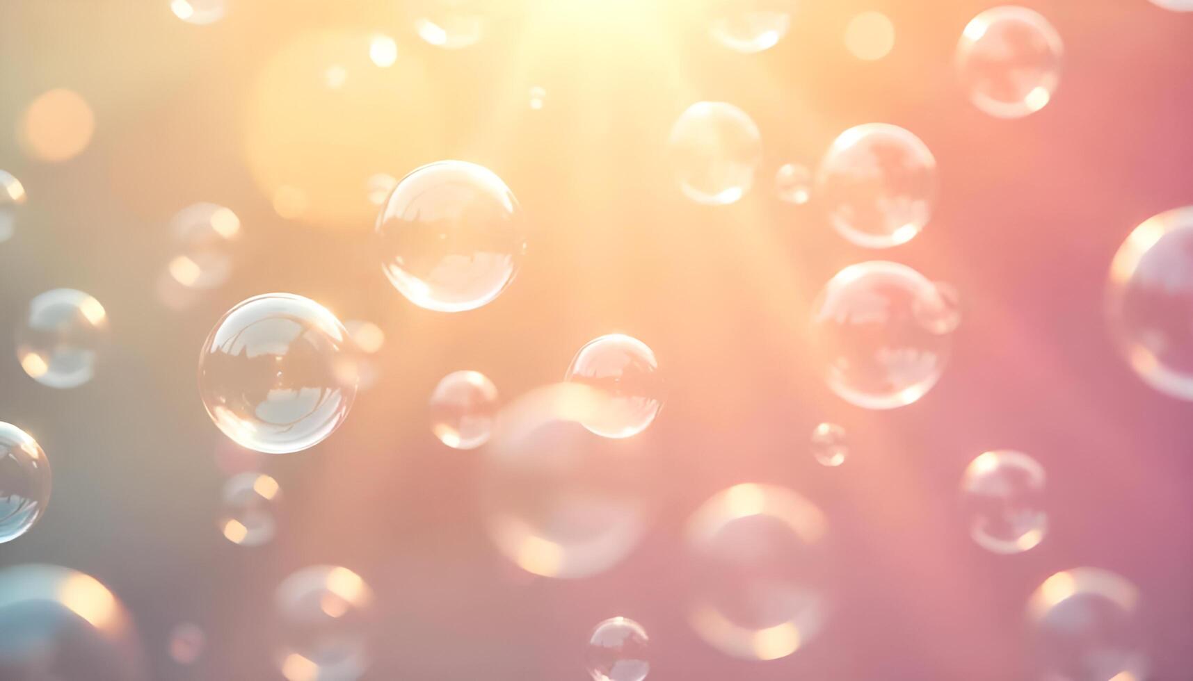 soap bubbles on a background with sunlight photo