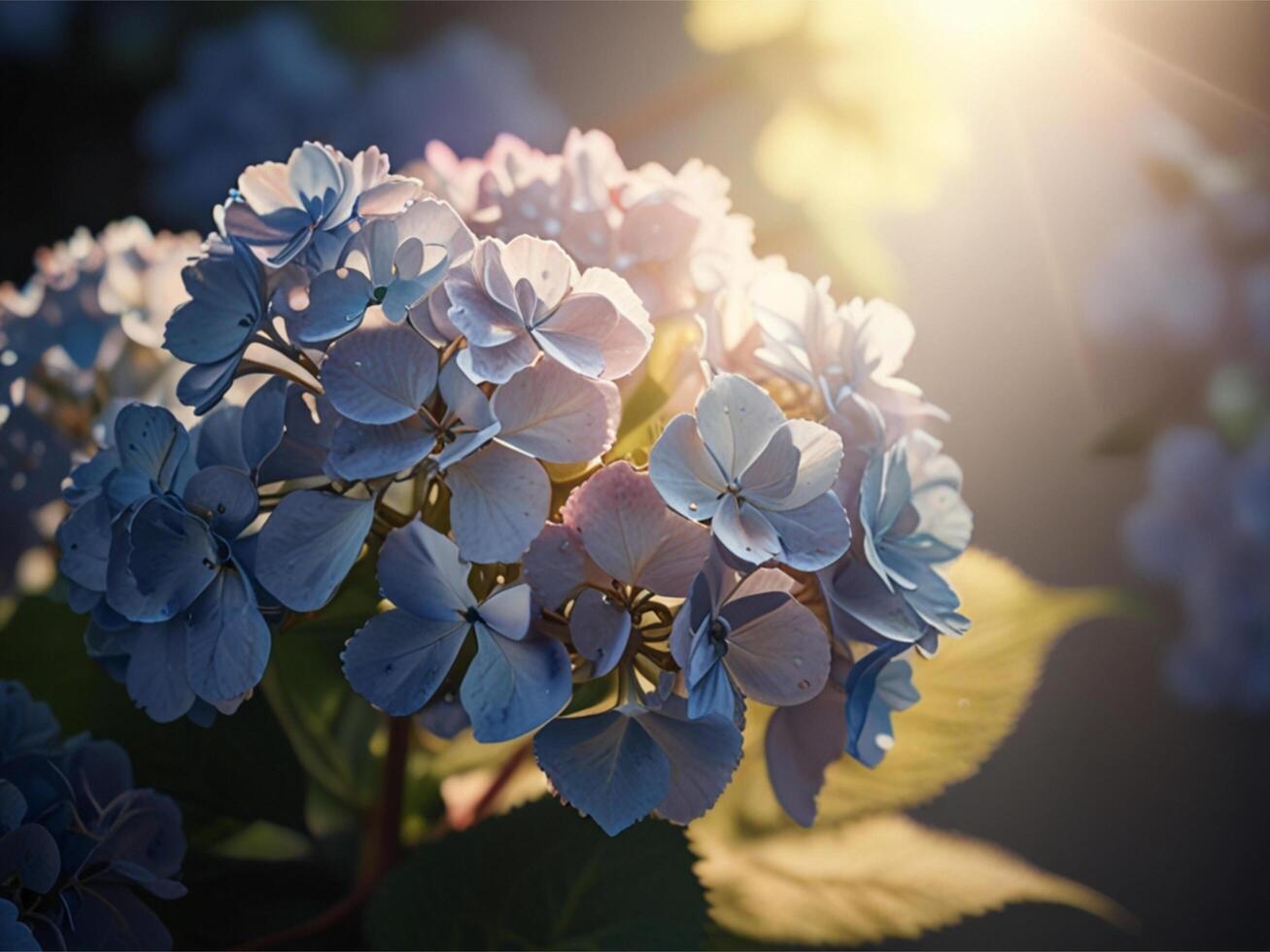 Hydrangea Closeup Picture for banner, poster, cover, brochure or presentation. photo