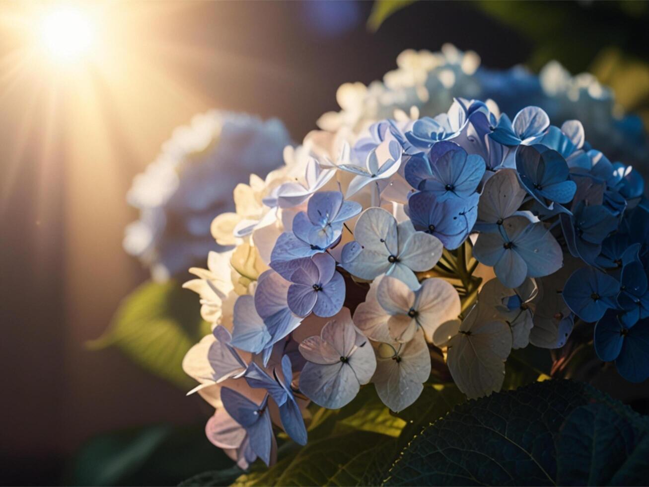 Hydrangea Closeup Picture for banner, poster, cover, brochure or presentation. photo