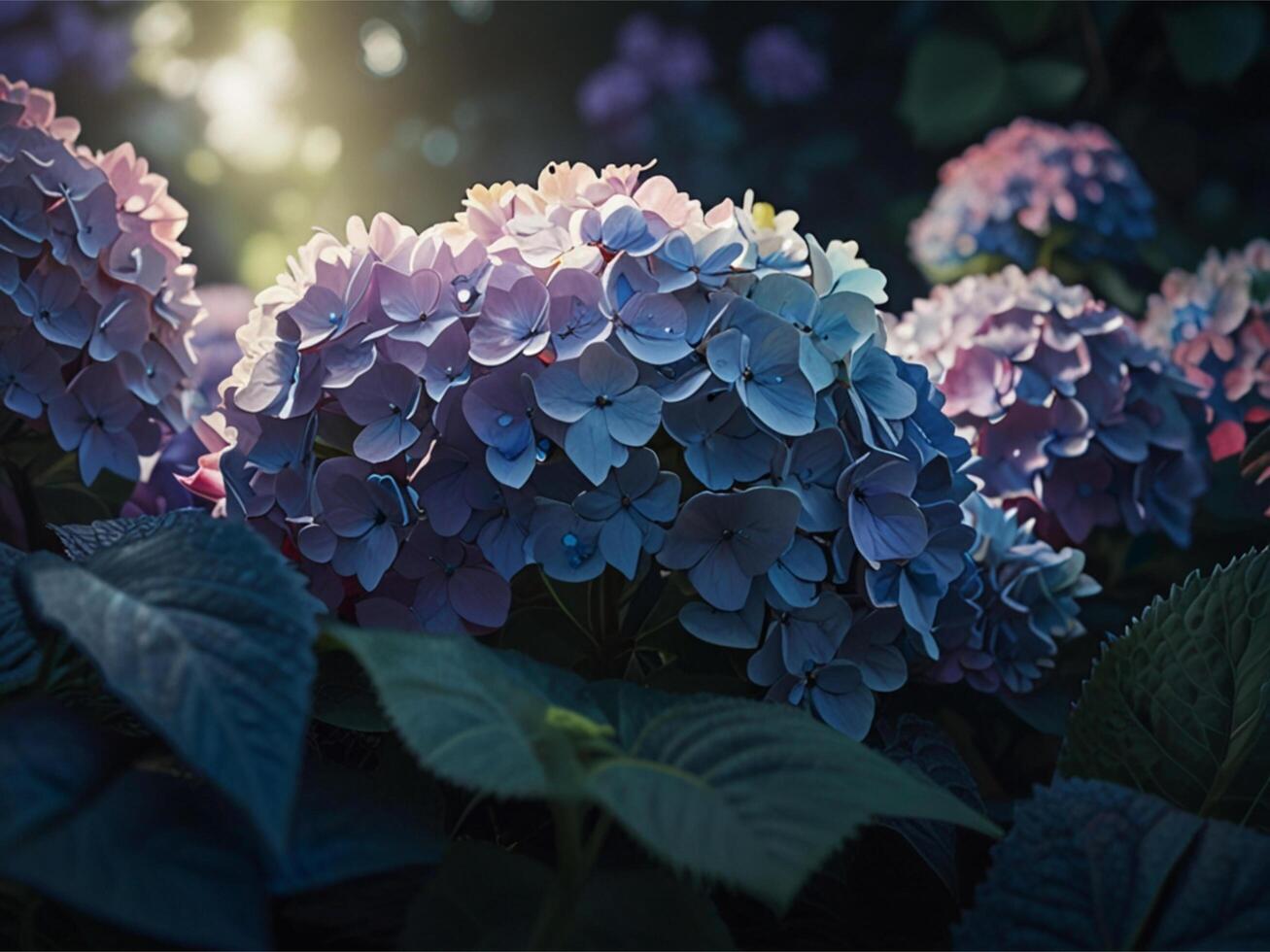 Hydrangea Closeup Picture for banner, poster, cover, brochure or presentation. photo