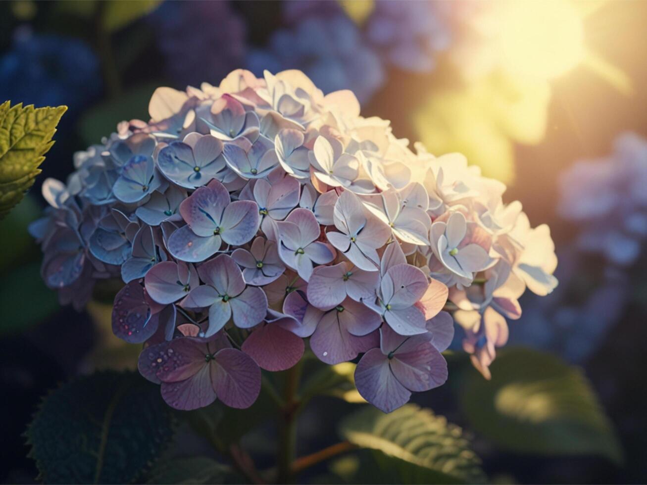 Hydrangea Closeup Picture for banner, poster, cover, brochure or presentation. photo