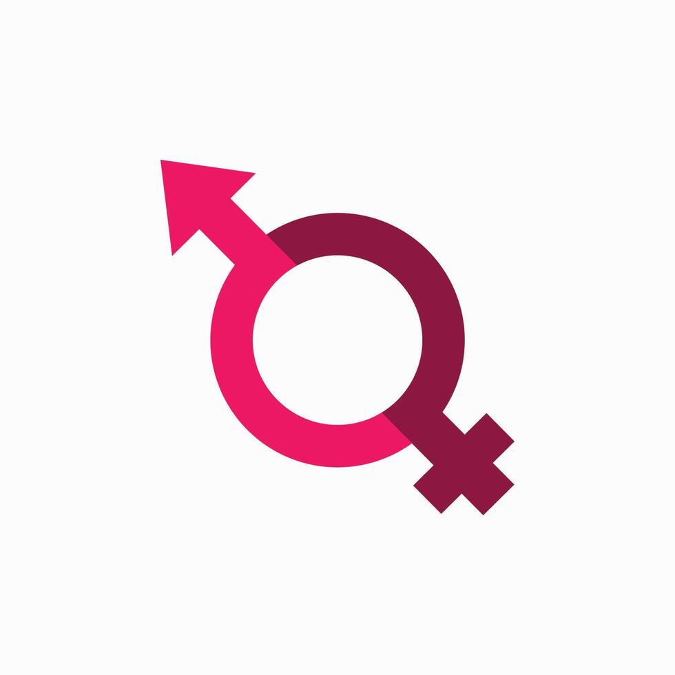 male or female gender icon with modern and elegant identity vector