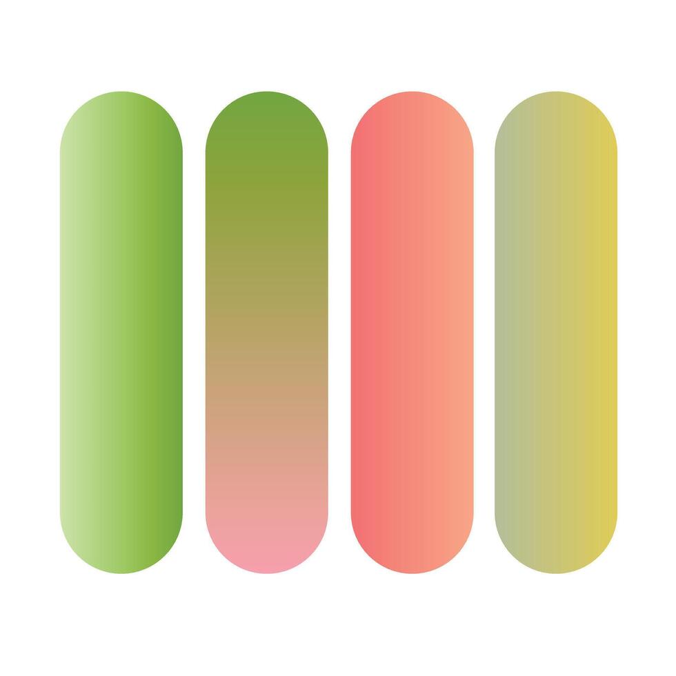Gradient shades combination Minimalistic, pastel colored circles collection on white background. vector