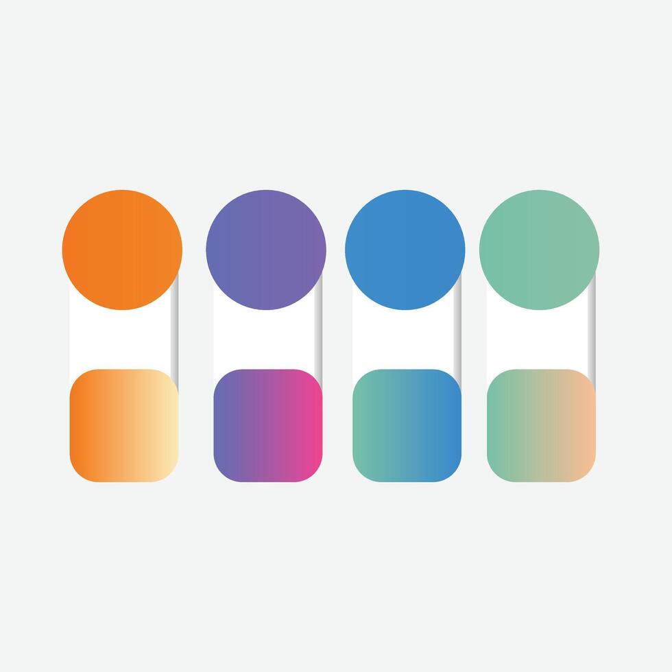 Trend gradient color and Single Color palette design Colorful Gradient Circle vector