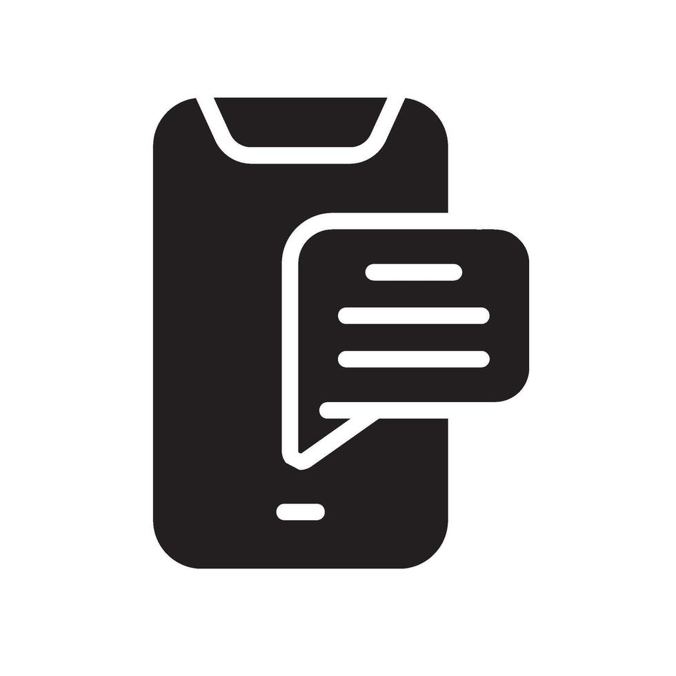 comment Glyph Icon White Background vector