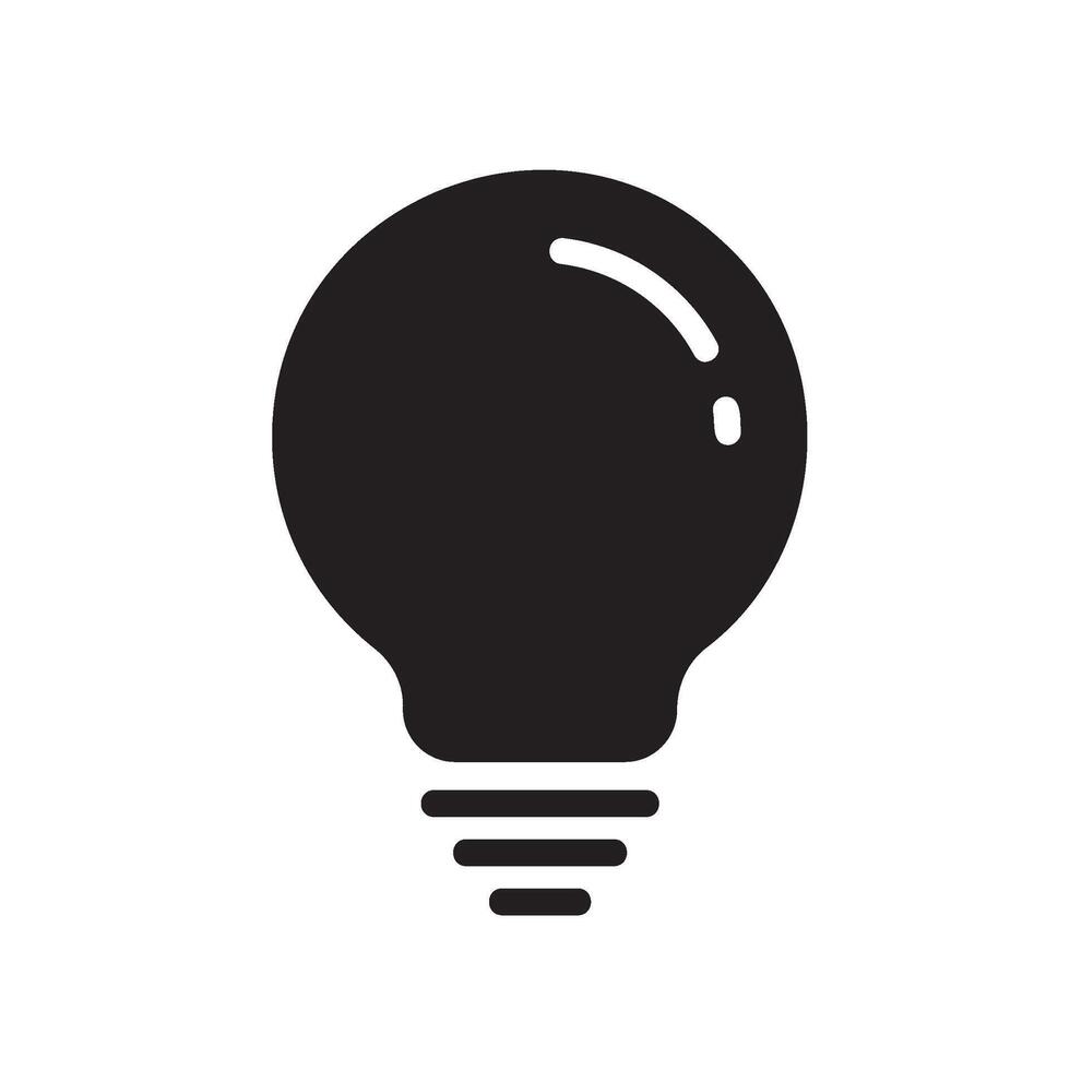 idea Glyph Icon White Background vector