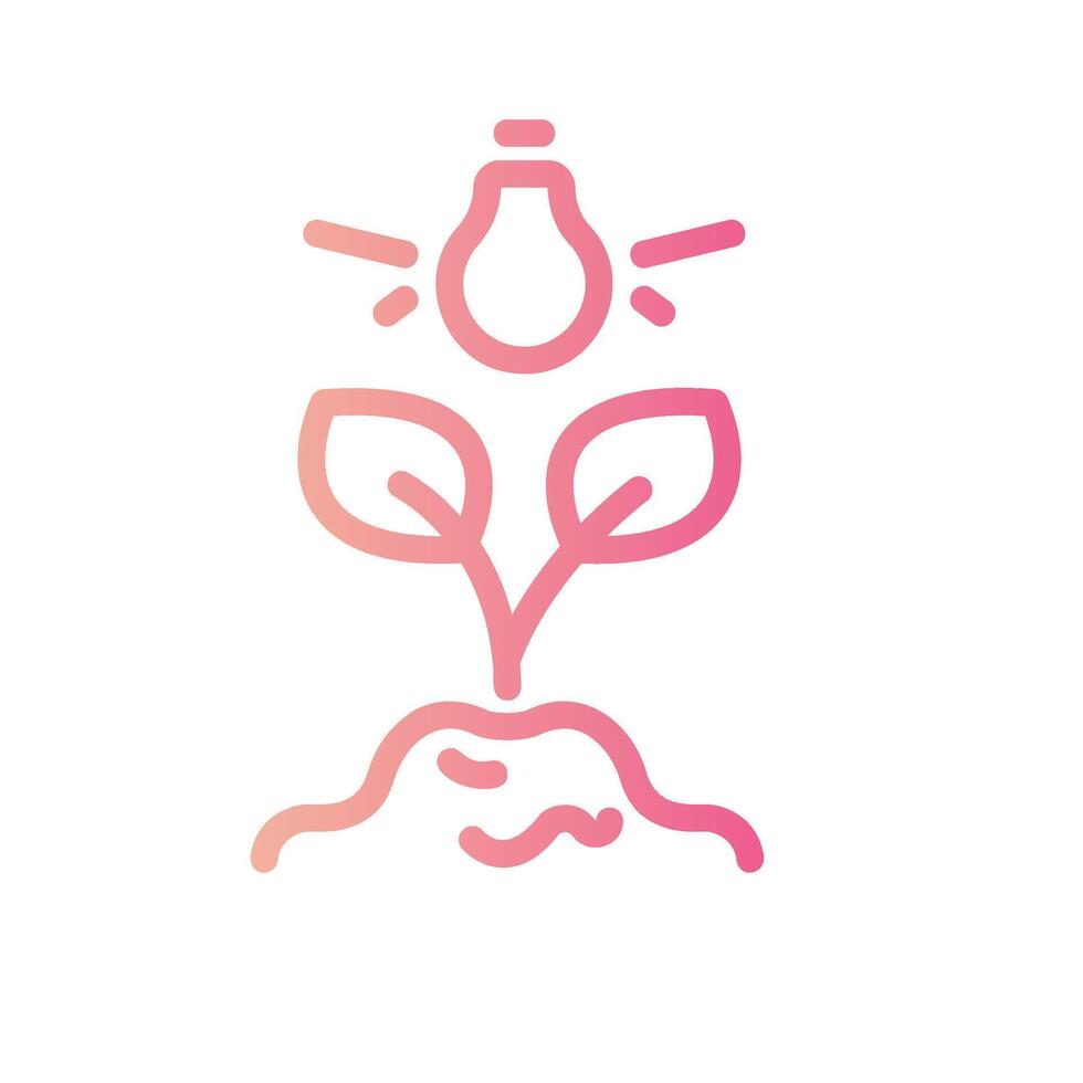light Line Gradient Icon White Background vector