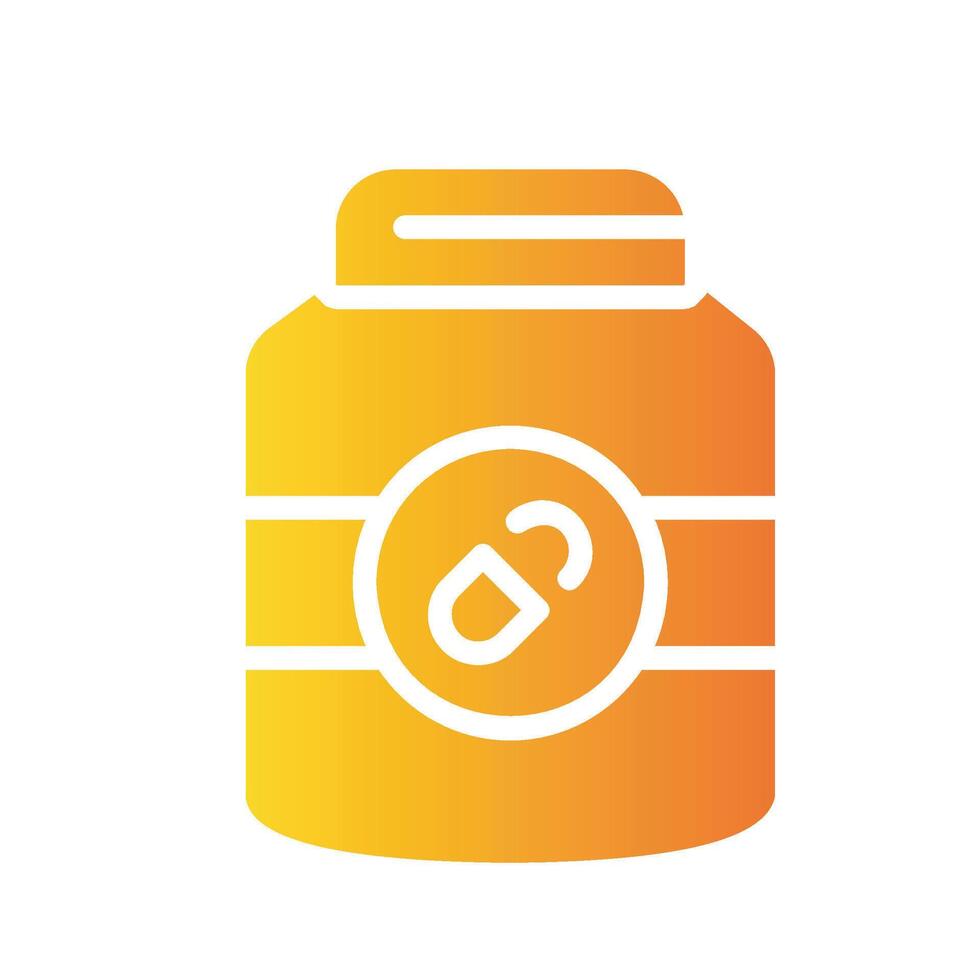supplement Flat Gradient Icon White Background vector