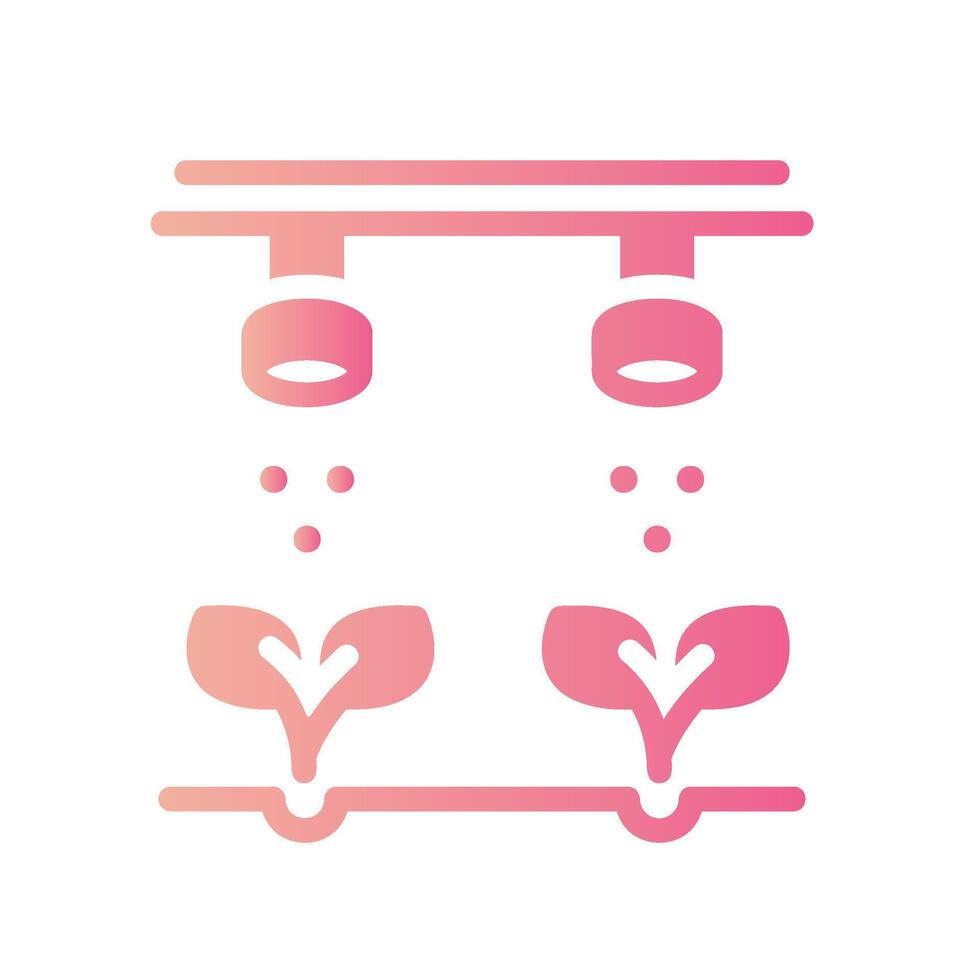 sprinkler Flat Gradient Icon White Background vector