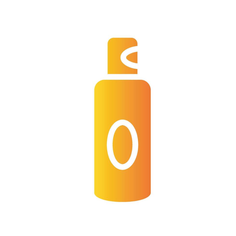 hair spray Flat Gradient Icon White Background vector