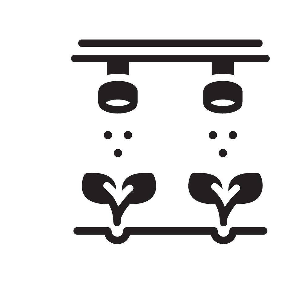 sprinkler Glyph Icon White Background vector