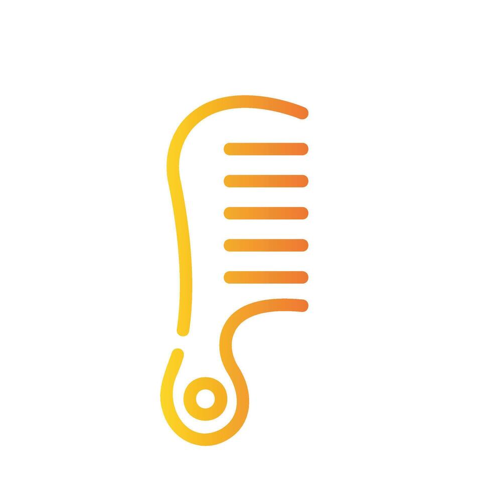 comb Line Gradient Icon White Background vector