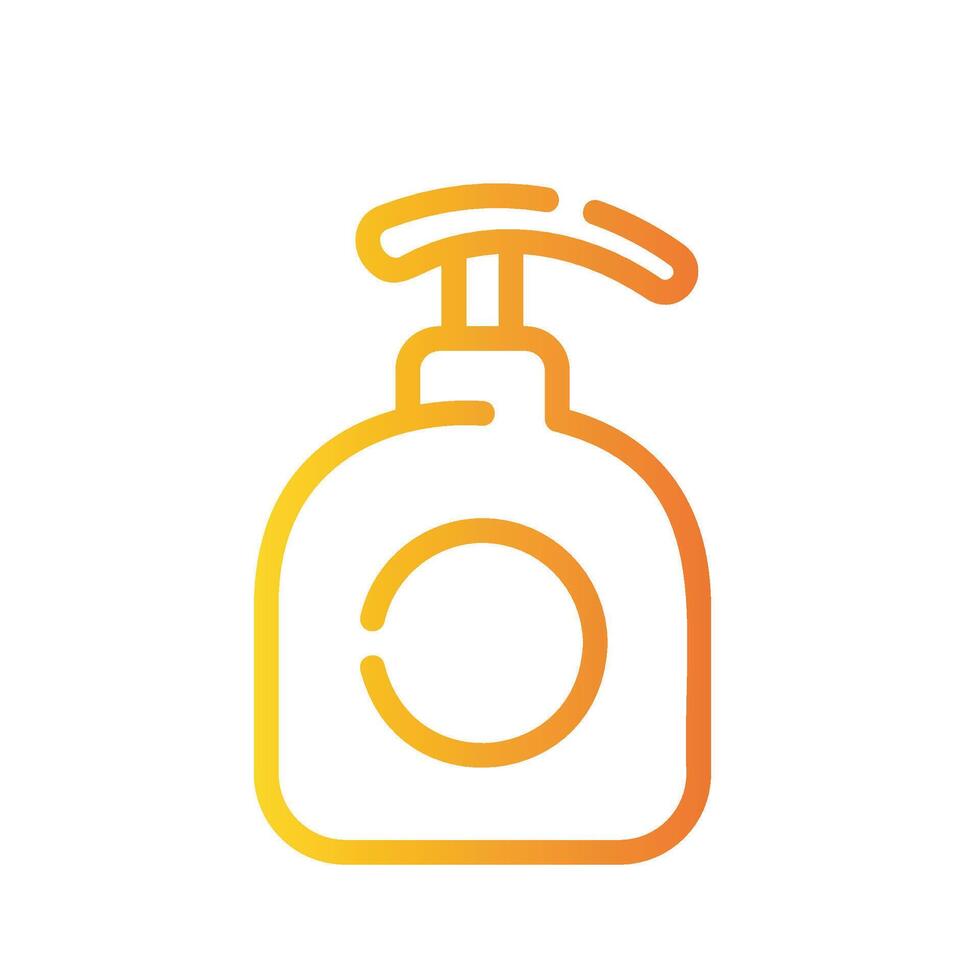 shampoo Line Gradient Icon White Background vector