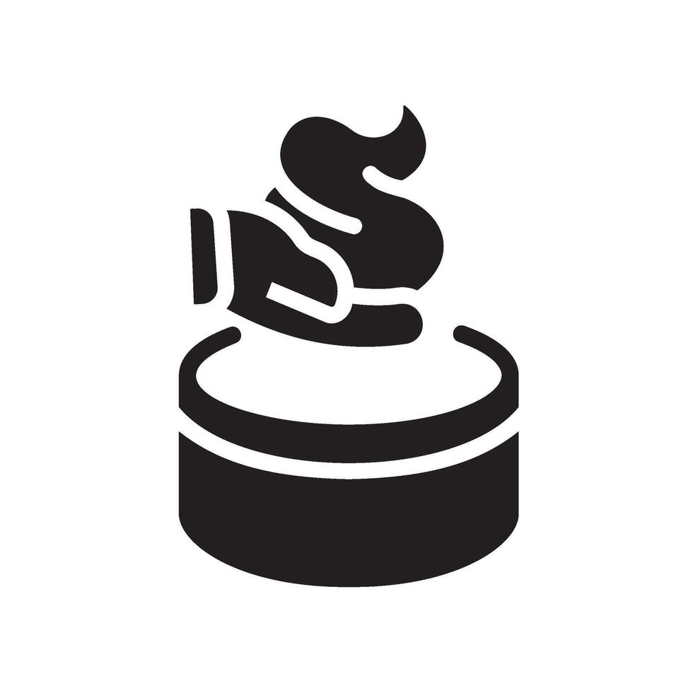pomade Glyph Icon White Background vector