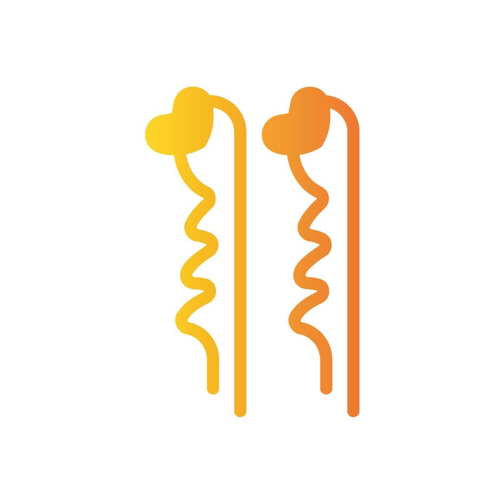 broches Flat Gradient Icon White Background vector