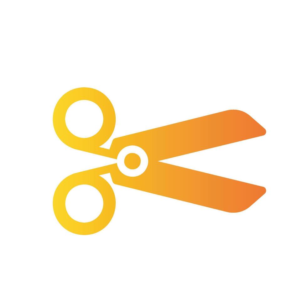 scissors Flat Gradient Icon White Background vector