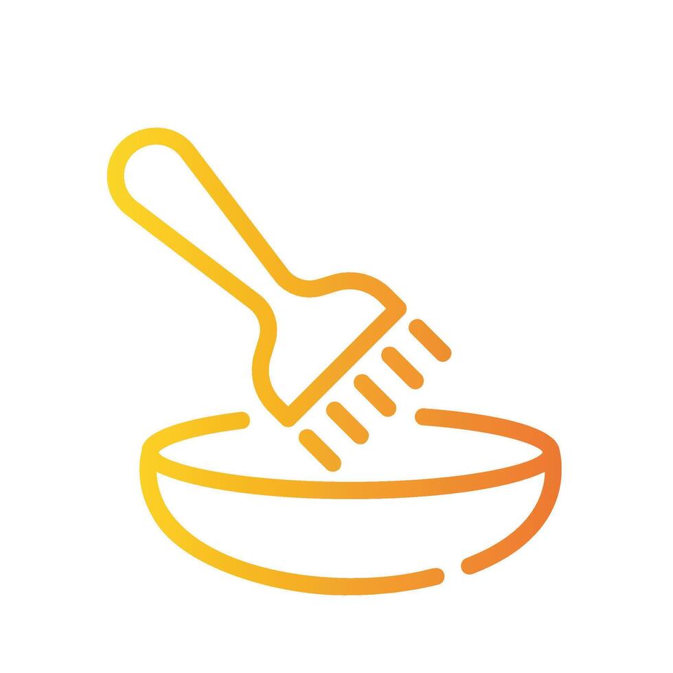 hair dye Line Gradient Icon White Background vector