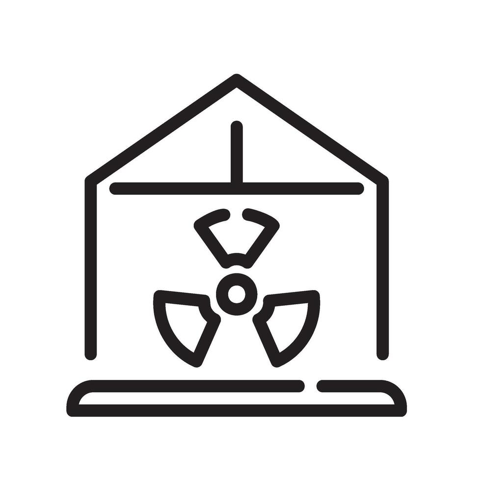 ventilation Line Icon White Background vector