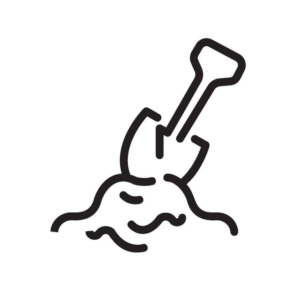 soil Line Icon White Background vector