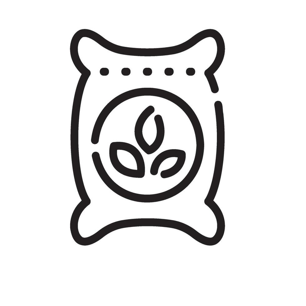 compost Line Icon White Background vector