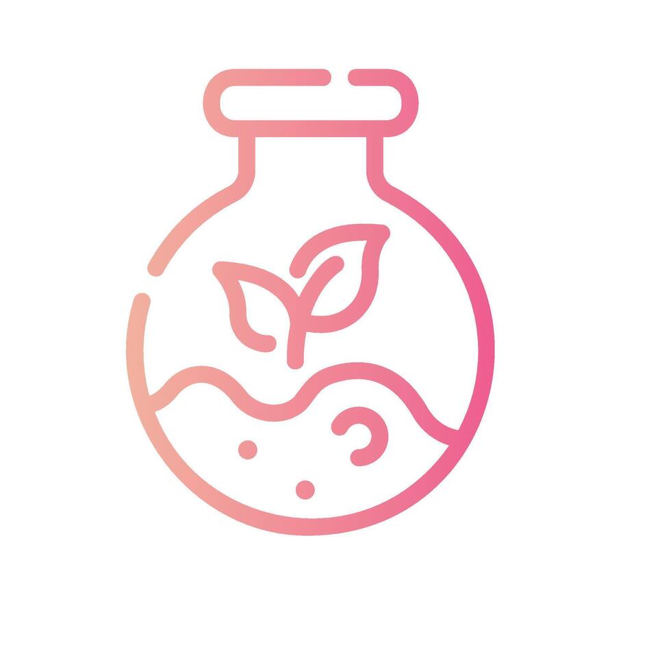 flask Line Gradient Icon White Background vector