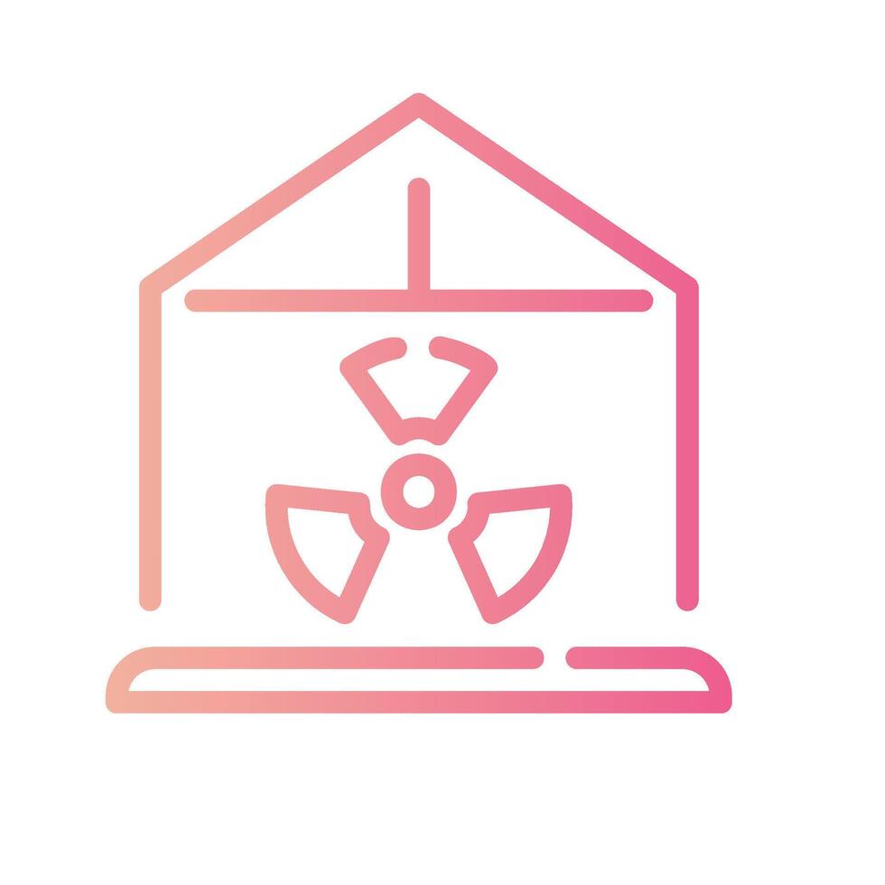 ventilation Line Gradient Icon White Background vector