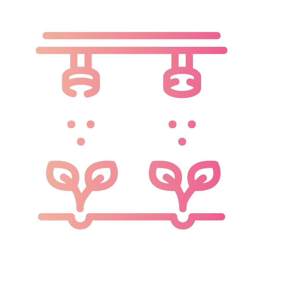 sprinkler Line Gradient Icon White Background vector