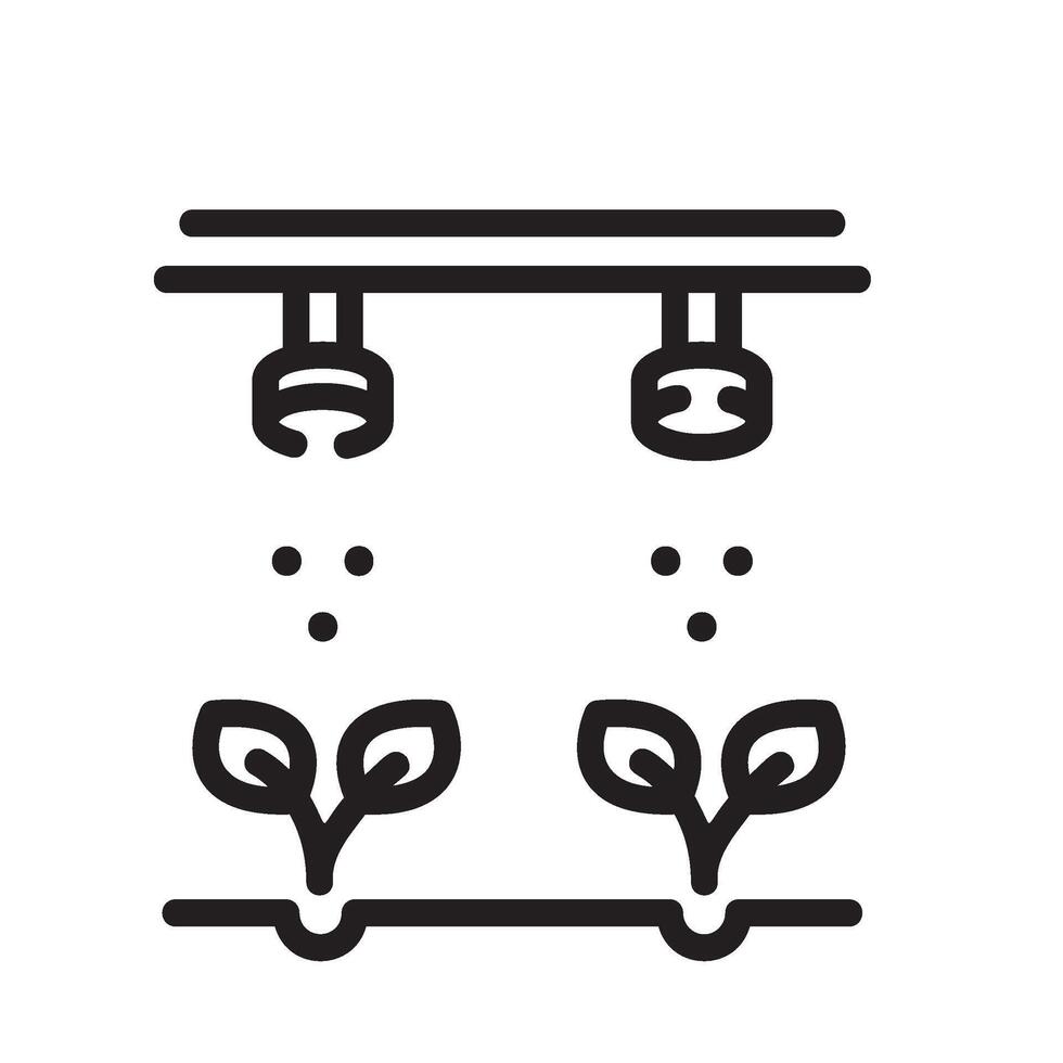 sprinkler Line Icon White Background vector