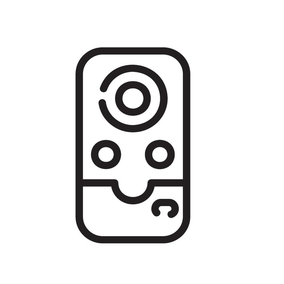 speaker Line Icon White Background vector