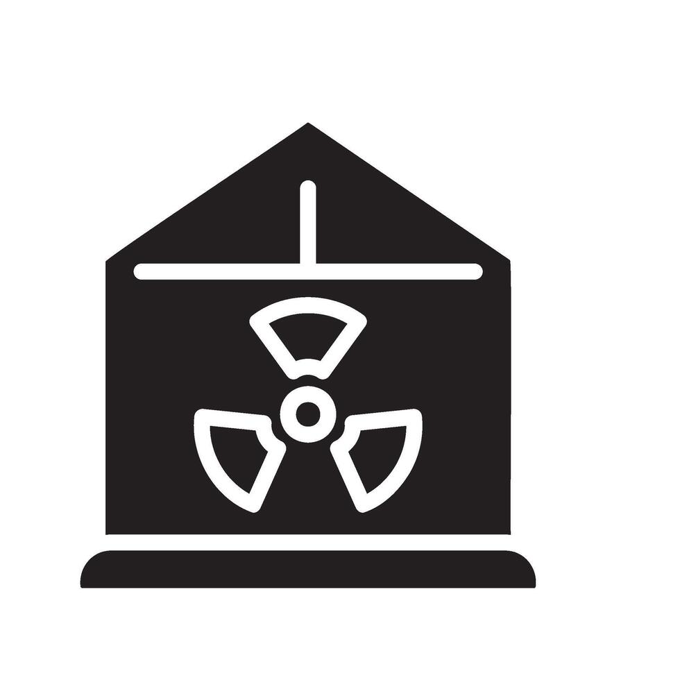 ventilation Glyph Icon White Background vector