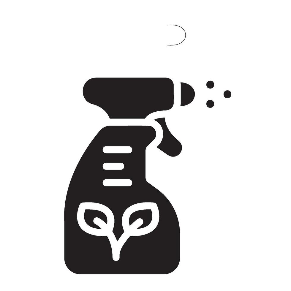spray Glyph Icon White Background vector