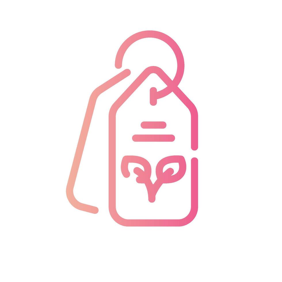tag Line Gradient Icon White Background vector