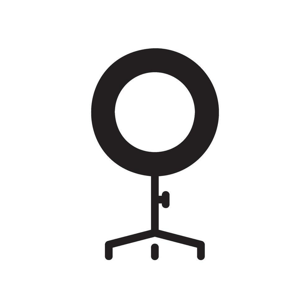 ring light Glyph Icon White Background vector