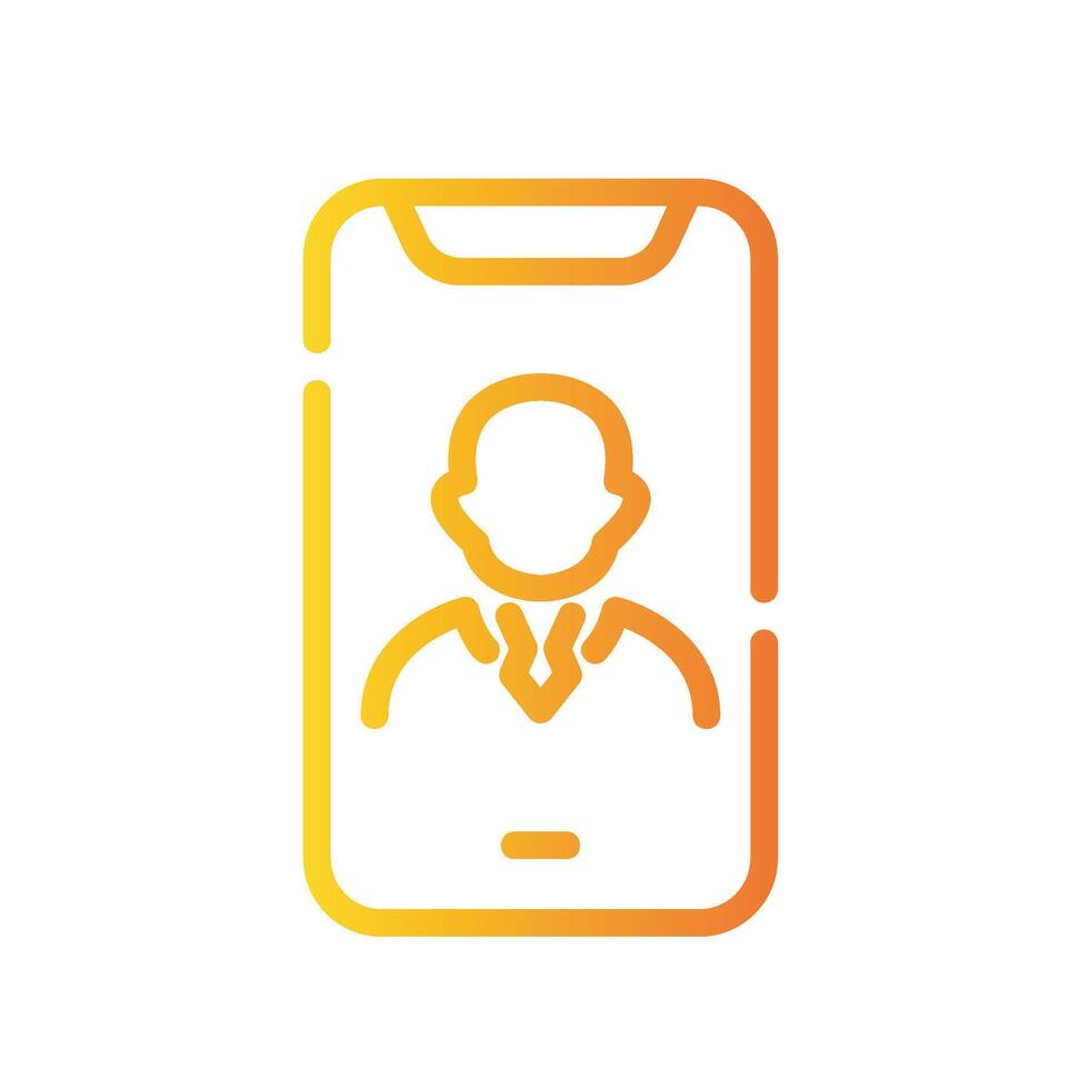 influencer Line Gradient Icon White Background vector