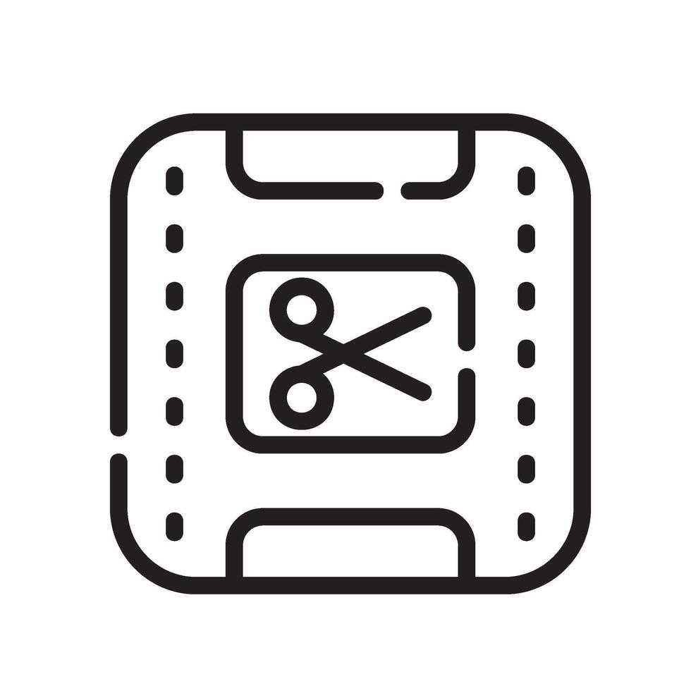 editing Line Icon White Background vector
