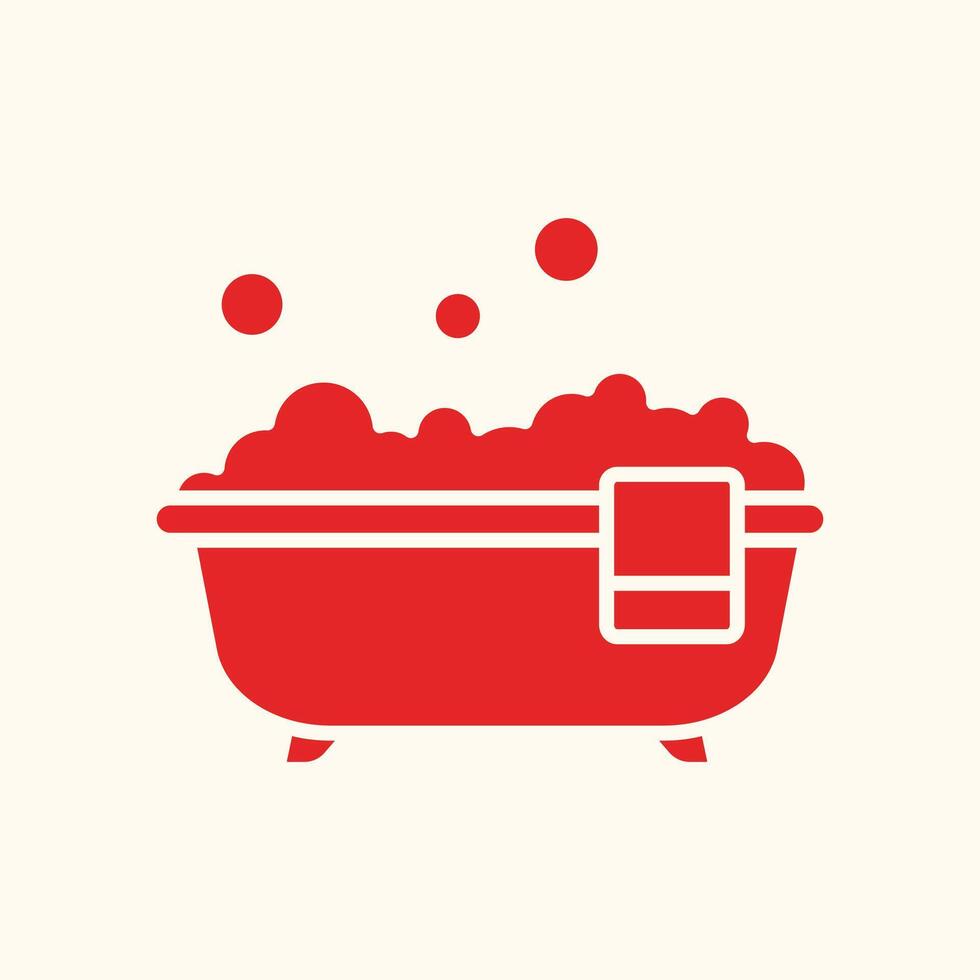 Bathtub trendy artwork pretty abstract illustration colorful applicative design vector