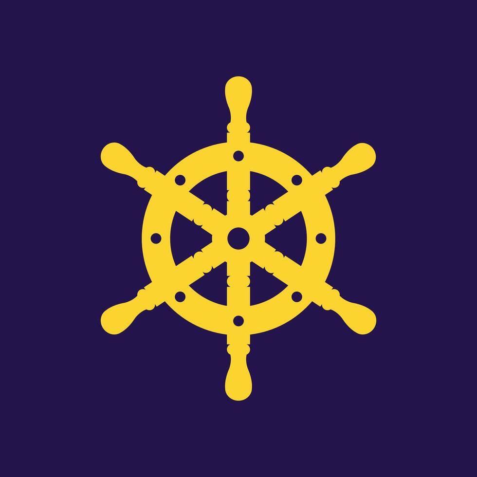 Ship wheel trendy artwork attractive abstract illustration colorful applicative design vector