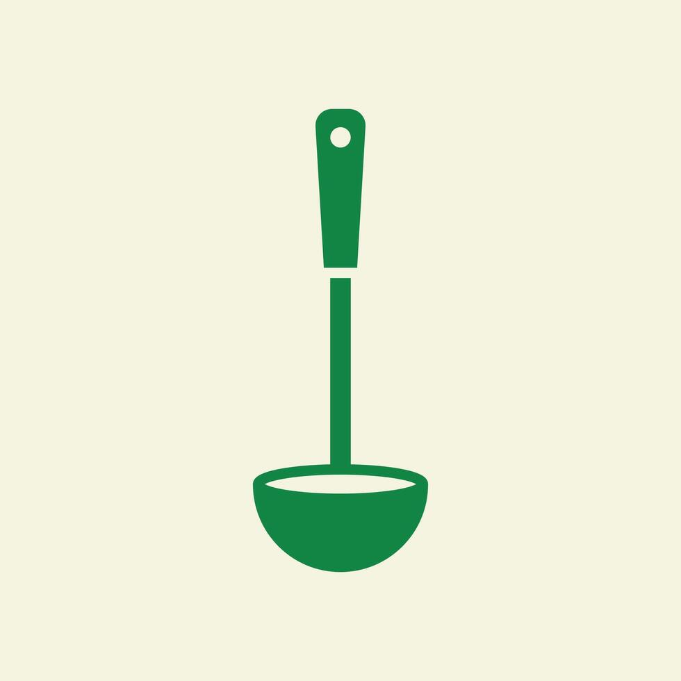 Ladle trendy artwork cute abstract illustration colorful applicative design vector