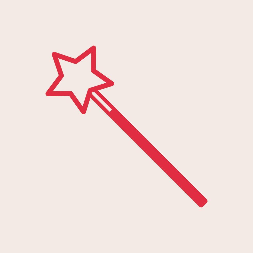 Magic wand trendy artwork handsome abstract illustration colorful applicative design vector