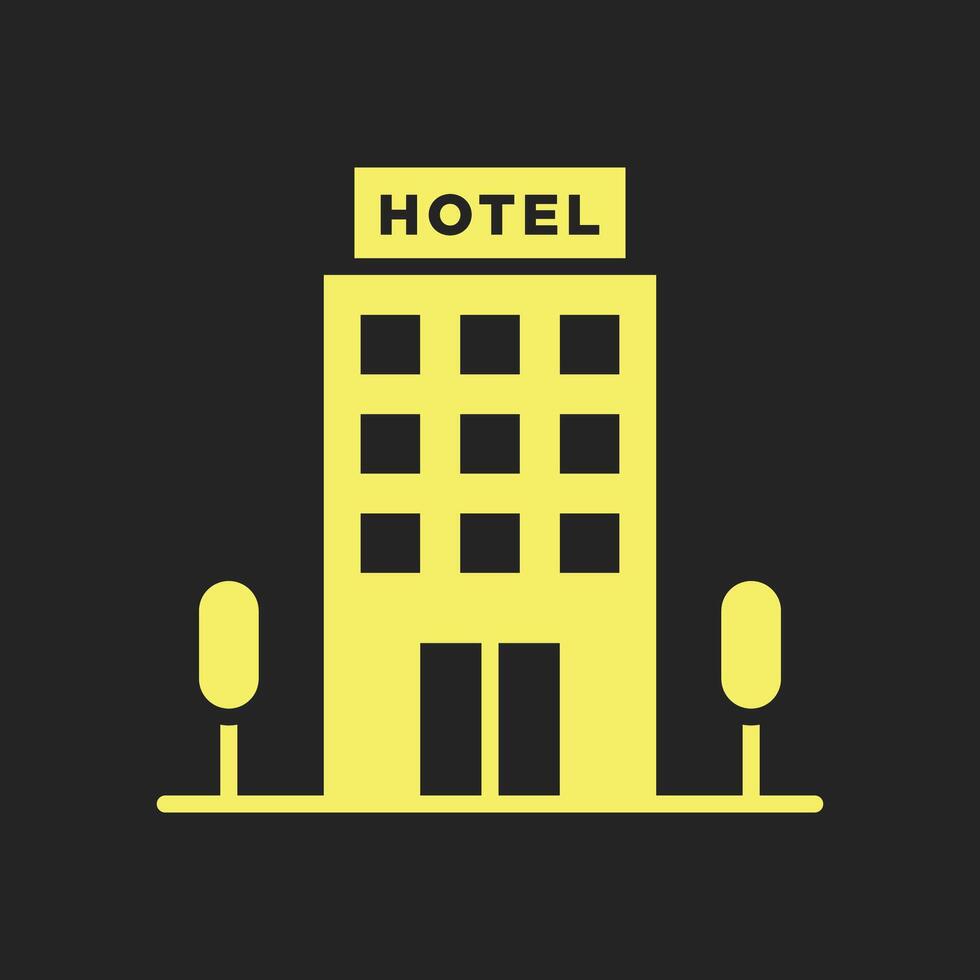 Hotel building trendy artwork good abstract illustration colorful applicative design vector