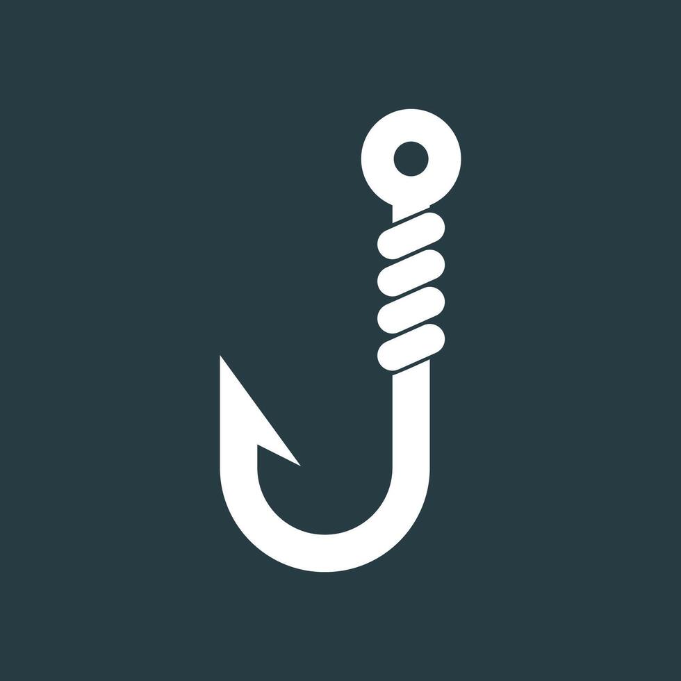 Fishing hook trendy artwork beautiful abstract illustration colorful applicative design vector