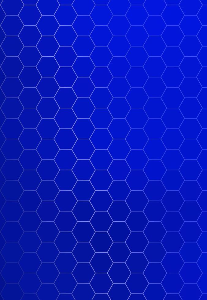 Blue hexagonal pattern background design. vector