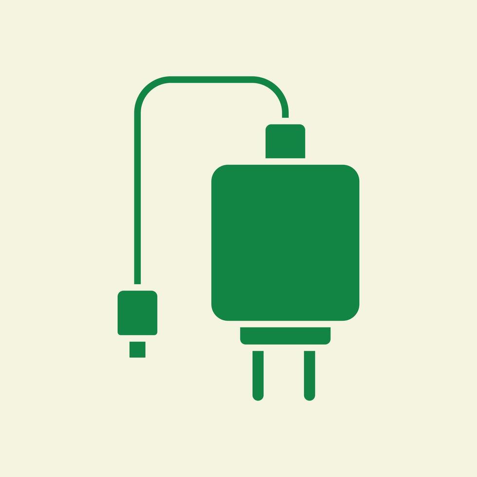 Phone charger trendy artwork cute abstract illustration colorful applicative design vector